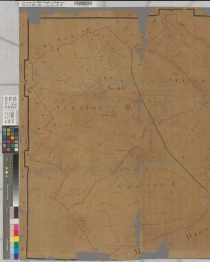 Departement de la Roer. Arrondissement d'Aix-la-Chapelle. Canton de Duren. Plan géométrique de la mairie de Binsfeld. Levé en execution de l'arrêté du Gouvernement du 12 Brumaire An XI. Terminé le 31.1.1806