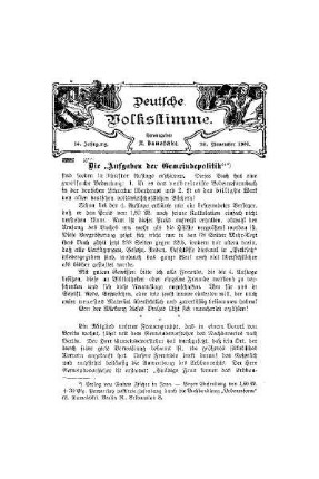 Die "Aufgaben der Gemeindepolitik"