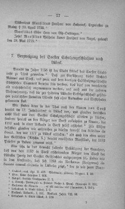 7. Verzweigung des Soester Schulzengeschlechtes nach Lübeck