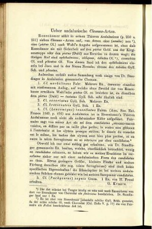 Ueber andalusische Cleonus-Arten