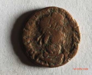 Römische Münze, Nominal Centenionalis, Prägeherr Gratian, Prägeort nicht bestimmbar, Original