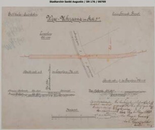 Hennef: Wege-Übergang in Station 5+0. Bahnübergang der Straße Hennef - Geistingen.
