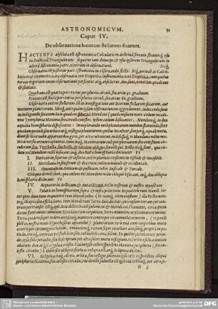 Caput IV. De observatione locorum stellarum fixarum.