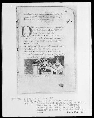 Der Stuttgarter Bibelpsalter — Christus im Grab