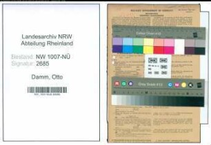 Entnazifizierung Otto Damm , geb. 31.01.1886 (Schneider)