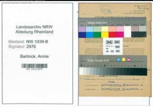 Entnazifizierung Annie Bartnick , geb. 20.10.1913 ()