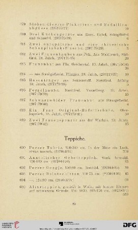 Teppiche (Nr. 690-695)