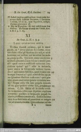 XI De Orat. L. II. c. 8. 9 Laus oratoriae artis