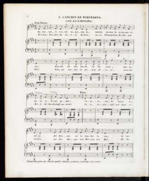 1. Cancion de Barcelona. - 16. Modinha Portugueza.