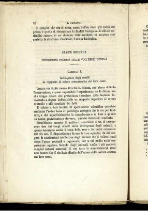 Parte Seconda. Espressione Psichica Delle Voci Degli Uccelli.