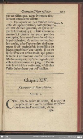 Chapitre XIV. Comment il faut réfuter