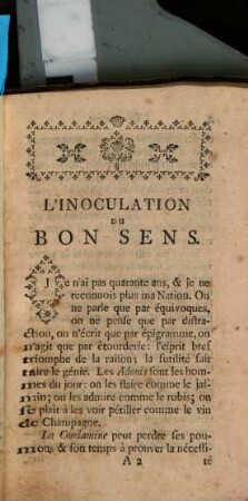 L' inoculation du bon sens