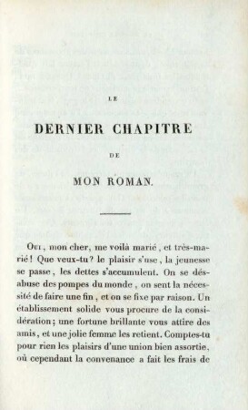 Le dernier chapitre de mon roman