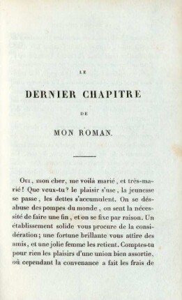 Le dernier chapitre de mon roman