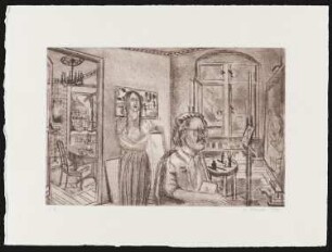 Radierung des Künstlers Eberhard Franke, o.T., 1972