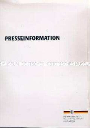 Pressemappe zum Baubeginn für das Wechselausstellungsgebäude des DHM (Pei-Bau)