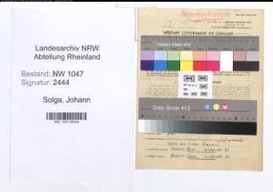 Entnazifizierung Johann Solga , geb. 18.10.1894 (Angestellter)