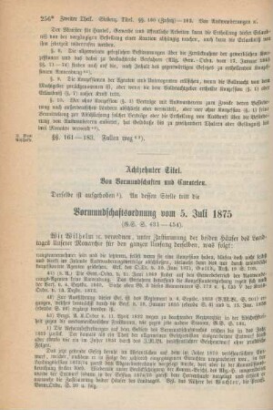 Achtzehnter Titel. Von Vormundschaften und Curatelen