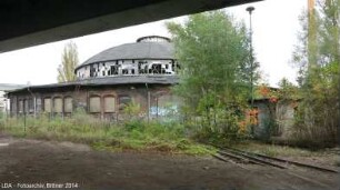 Betriebswerk Pankow - Rundlokschuppen Pankow für Güter- und Rangierlokomotiven & Lokomotivschuppen des Verschiebebahnhofs Pankow; Berlin, Pankow