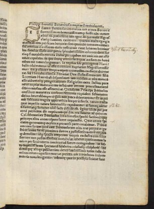 Philippi Beroaldi Bononiensis nuptiae Bentiuolorum.