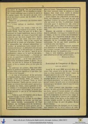 Assassinat de l'empereur de Russie.