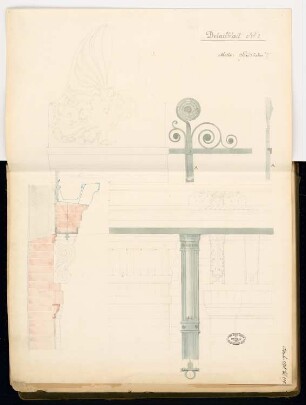 Bahnhof Börse der Stadtbahn, Berlin Monatskonkurrenz Oktober 1878: Details