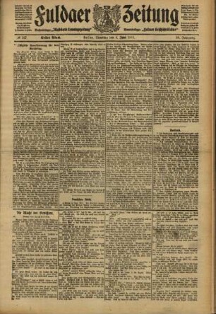 Erste Ausgabe vom Dienstag, den 06. Juni 1911.