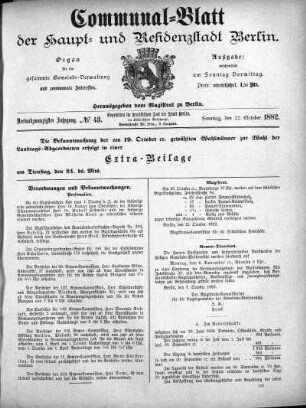 1882,43: No. 43, 22. Oktober 1882