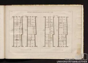3ter Theil. Taf. 26. Mieth-Wohnungen projectirt auf dem Platz des Fort L'Evêque zu Paris.