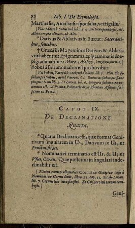 Caput IX. De Declinatione Quarta.