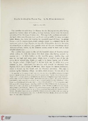 II. On the Site of the Homeric Troy