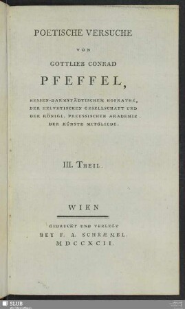 3: Poetische Versuche