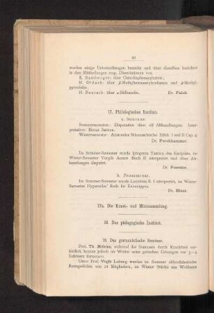 17. Philologisches Institut.