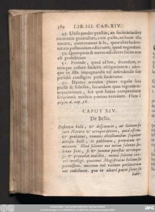 Caput XIV. De Bello.