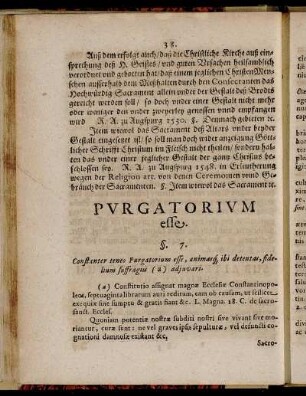 § 7. Purgatorium esse