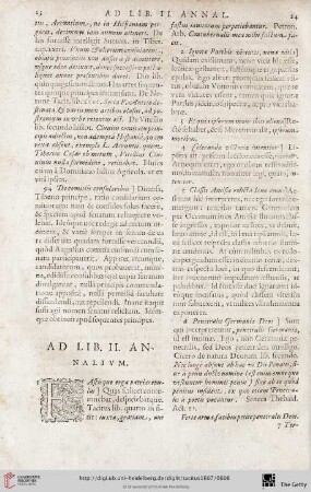 Ad Librum II. annalium notae