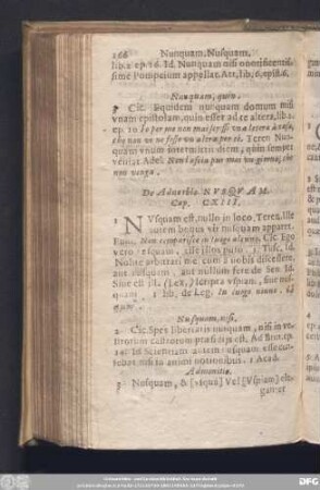 De Adverbio Nusquam. Cap. CXIII.