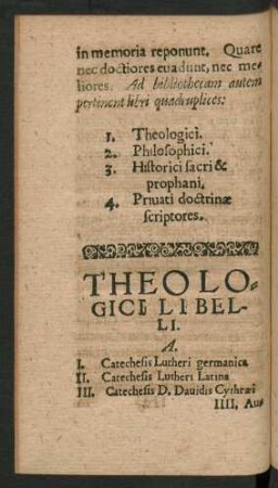 Theologici Libelli.