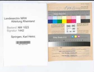 Entnazifizierung Karl Heinz Springen , geb. 02.01.1905 (Geschaeftsfuehrer)