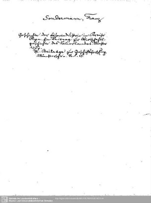 Sondermann, Franz