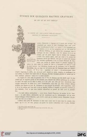 4: Études sur quelques maîtres graveurs du XVe et du XVIe siécle, [2]