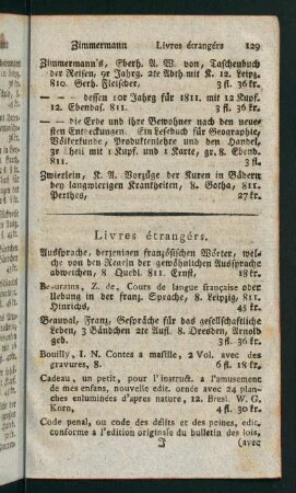 129-136, Livres étrangers