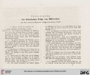 Fortsetzung der historischen Folge von Bildwerken aus der zweiten Periode (Altgriechischer Styl)