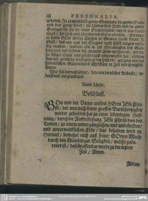Abdanckungs-Rede