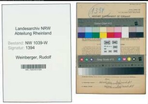 Entnazifizierung Rudolf Weinberger , geb. 21.10.1879 (Schuhmacher)