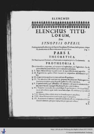Elenchus Titulorum.