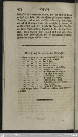 Verbesserung der vornehmsten Druckfehler