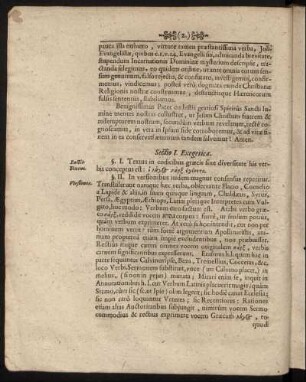 Sectio I. Exegetica.