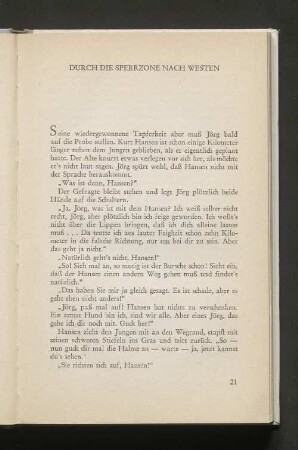 Durch die Sperrzone nach Westen