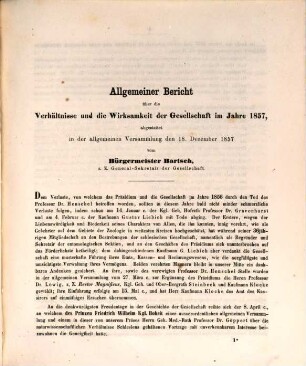 Jahresbericht der Schlesischen Gesellschaft für Vaterländische Cultur. 35. 1857